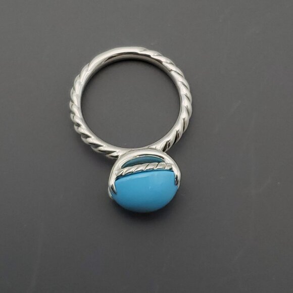 David Yurman Turquoise 12x10 Stack Ring - Picture 5 of 7